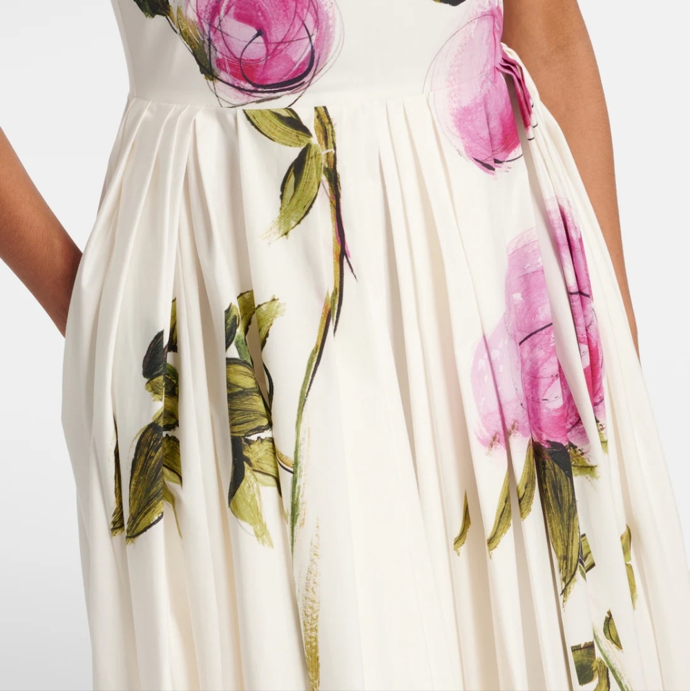 □$3,000 LOOK LIKE OSCAR DE LA RENTA - NO DESIGNER LABLE MIDI DRESS US L - Picture 5 of 7